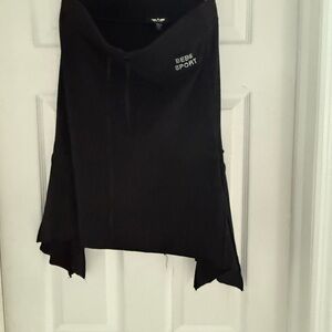 bebe Asymmetrical Black Skirt